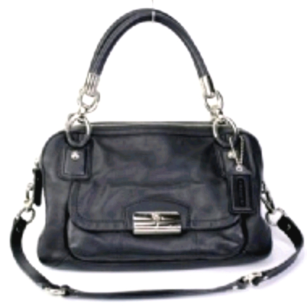 Coach Kristin Black Leather Convertible Satchel